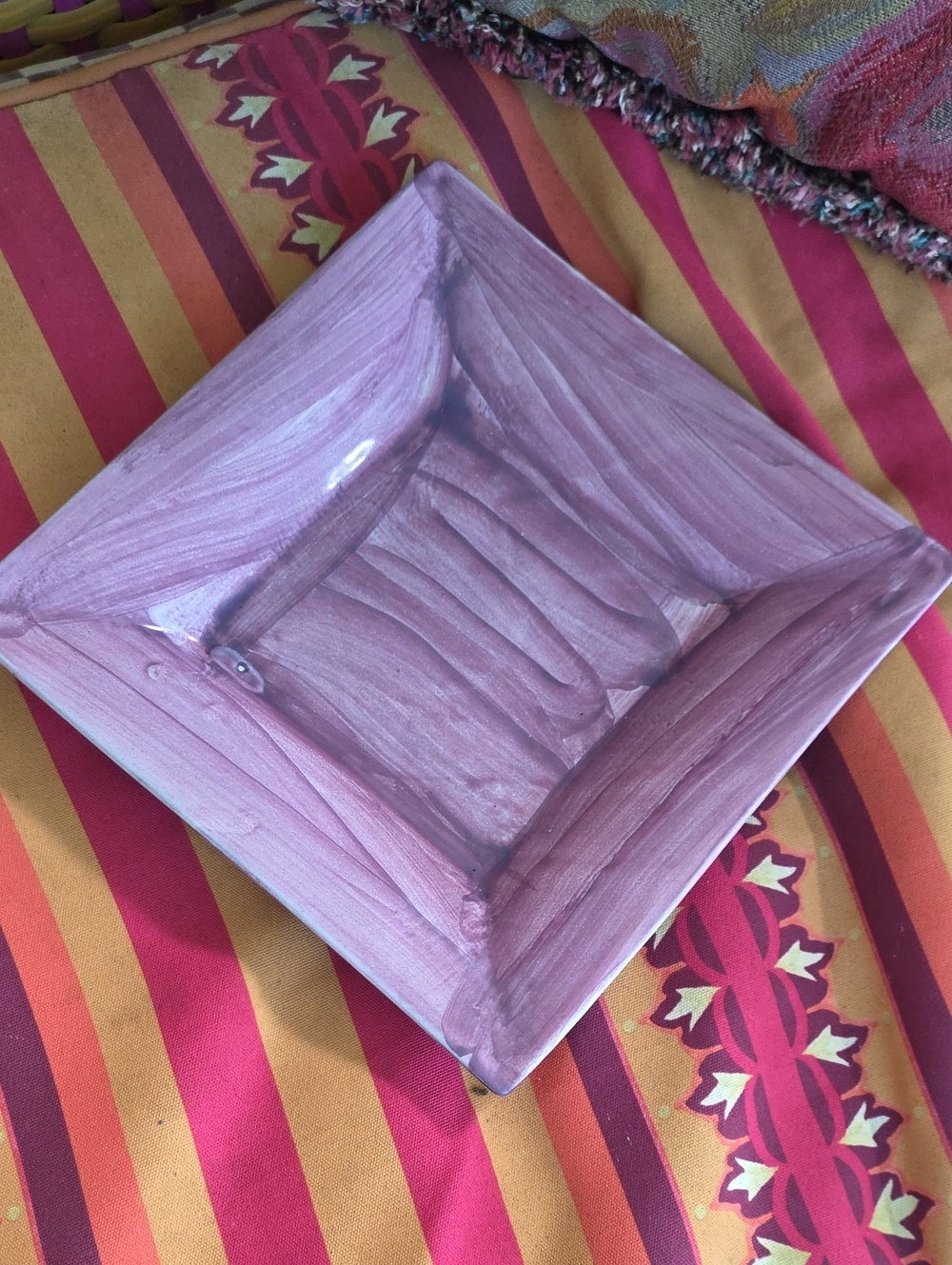 MKC Purple Hopscotch Plate w/Kiln Making Mark, Vintage Excellent Cond.